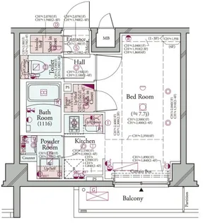 コンシェリア大森 THE RESIDENCE【3階】の間取り
