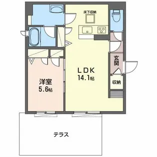 レナトゥスフォレナ緑橋【3階】の間取り