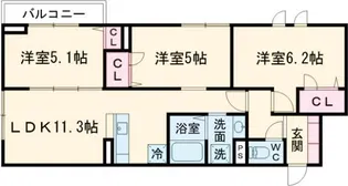 (仮)セレスティア豊玉南【2階】の間取り