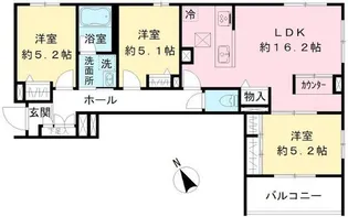 キャステロ蘆花公園【1階】の間取り