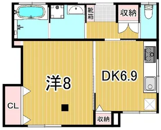 石垣コーポ【1階】の間取り