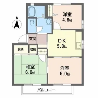 シャイングレイス【2階】の間取り