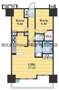 ライオンズ若江岩田ステーションプラザ【2階】の間取り