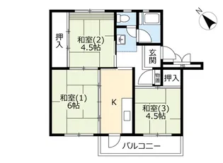 UR北坂戸【5階】の間取り