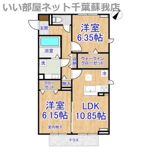 サンクレールAB【1階】の間取り