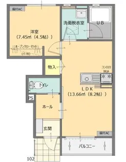 石原町新築アパート【1階】の間取り