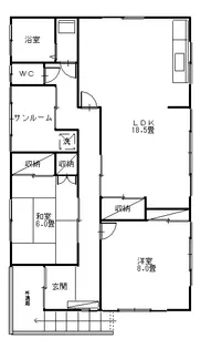 群馬県前橋市日吉町3【一戸建】の間取り