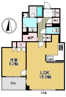 シティタワー堀江【12階】の間取り