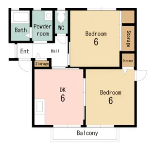 ニューフレグランス山下B【2階】の間取り