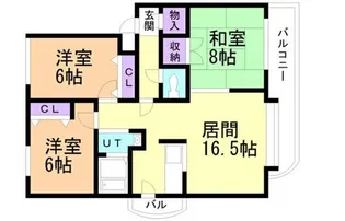 ウィル東札幌【4階】の間取り