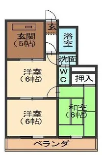 サンシャイン植田【4階】の間取り