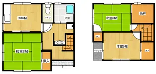 広島県尾道市栗原町【一戸建】の間取り