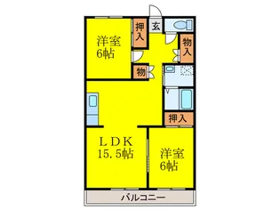 ペルレシャトウ【4階】の間取り