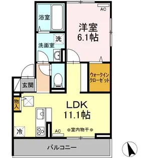ひまわりIIB【3階】の間取り