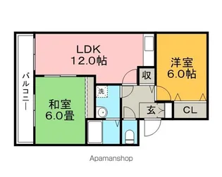 メルヴェーユ津福【1階】の間取り