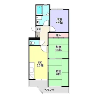 ゴールデンハイツ幸【2階】の間取り