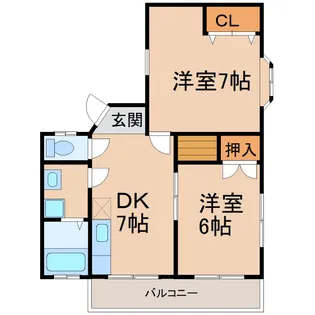 プチハイツ【2階】の間取り