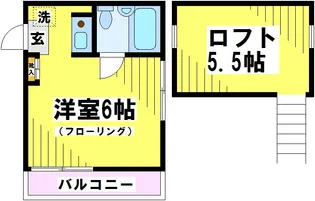 東京都府中市幸町1【アパート】の間取り