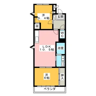 ファインパーク薬師B棟【4階】の間取り