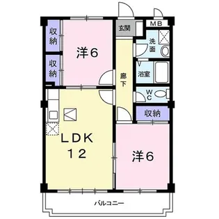 オークアイランド【1階】の間取り
