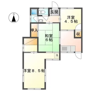岡山県玉野市田井1【一戸建】の間取り