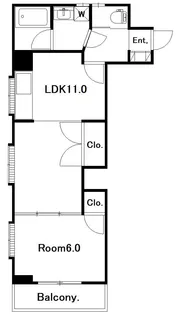 コンフォート岩川【2階】の間取り