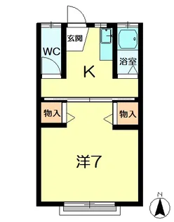 奈良県奈良市山陵町【アパート】の間取り