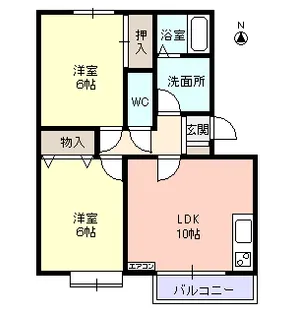アベニール・クレア【1階】の間取り