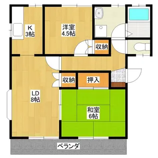 メゾン・ドゥ・フルール【1階】の間取り