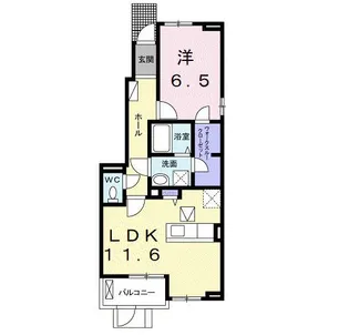 カーサ ソレイユ【1階】の間取り