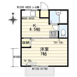 ベルゾーネ光A【2階】の間取り