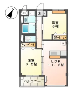 アストリア唐津II【2階】の間取り