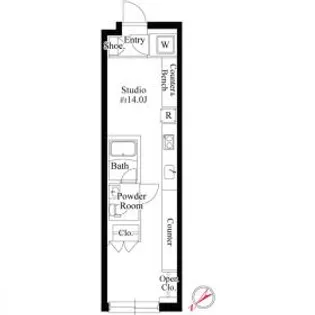 EDIT ebisu エディット恵比寿【3階】の間取り