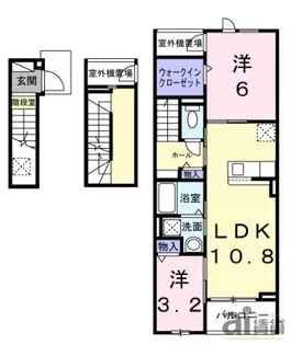東京都東久留米市前沢3【アパート】の間取り