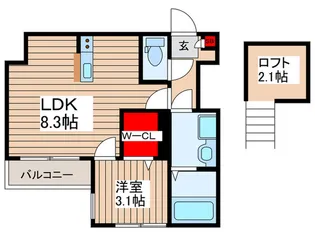 アソシエート桶川【3階】の間取り