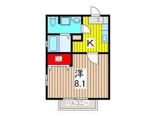 プリムローズ蕨【1階】の間取り