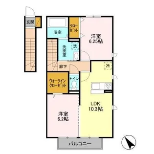 ピーノフォーリア弐番館【2階】の間取り