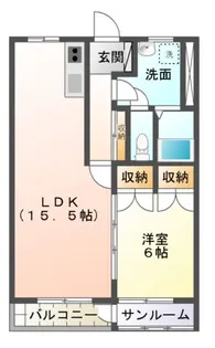 キャトルセゾン【2階】の間取り