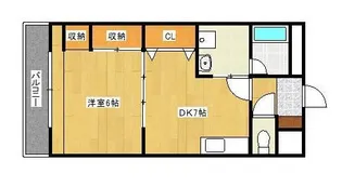 福岡県久留米市中央町【マンション】の間取り