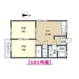 リブハイエスト千田【1階】の間取り