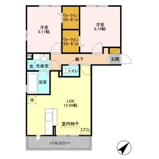 ガネーシャ 弐番館【2階】の間取り