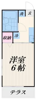 東京都大田区北千束2【アパート】の間取り