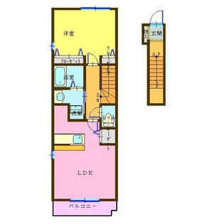 フリーデ土居の内【2階】の間取り