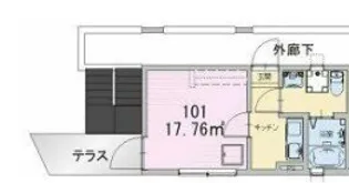 ランド横浜蒔田【1階】の間取り