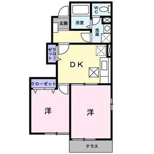 ソレアードガーデンC【1階】の間取り
