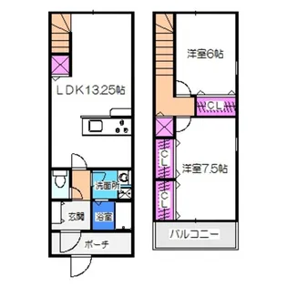 大阪府堺市北区新堀町1【一戸建】の間取り
