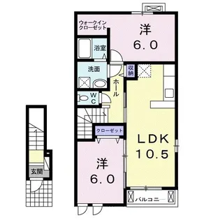 ガーデンハウス マーブルI【2階】の間取り