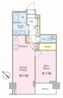 T’s garden八丁堀【6階】の間取り