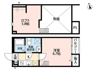 埼玉県八潮市大瀬2【アパート】の間取り