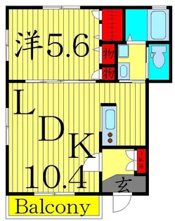 アンローゼシャトレ【1階】の間取り